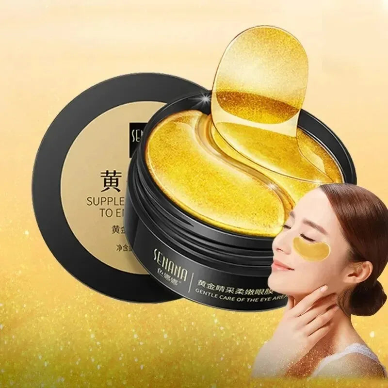 Gold and Seaweed Eye Mask Provides Long-lasting Hydration Locks in Moisture Nourishes and Softens The Skin Eliminating Puffiness
