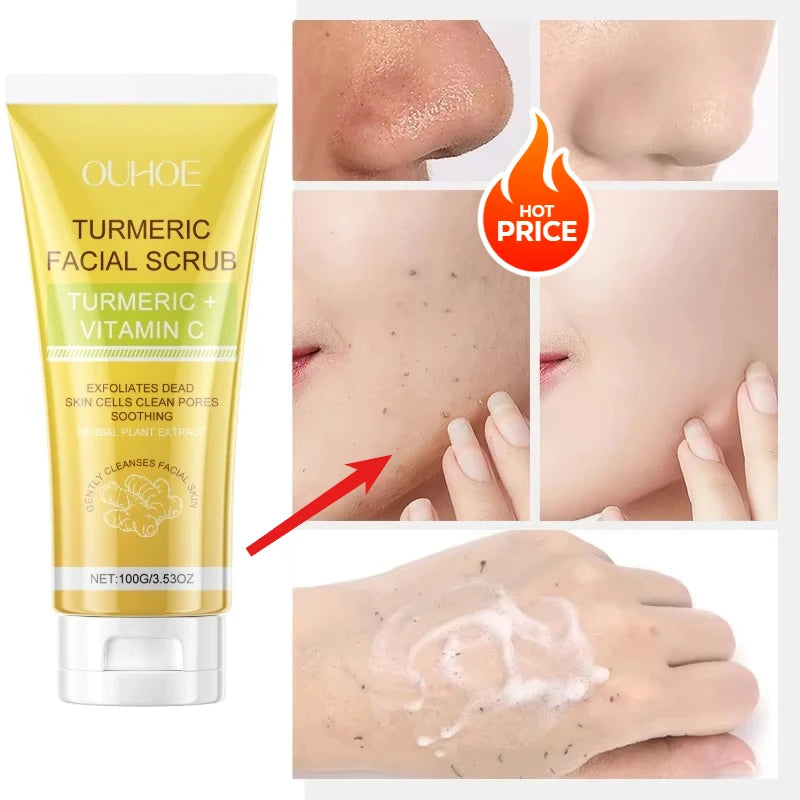 Exfoliating Facial Scrub Peeling Gel Cleaning Face Moisturizing Nourishing  Deep Cleansing  cutin pores Remove Dead Skin